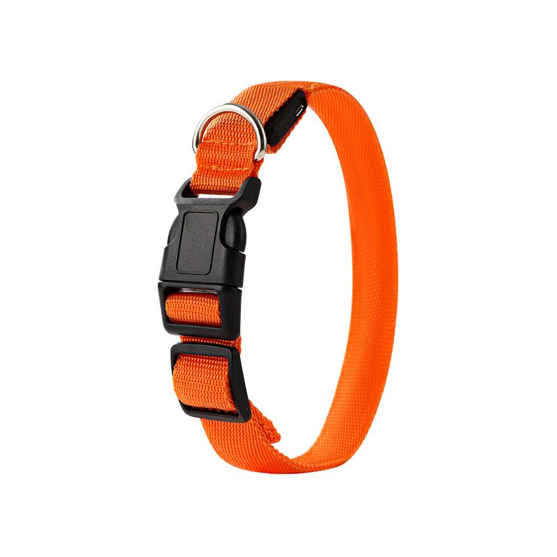LED Light-Up Pet Collar – USB Rechargeable, Adjustable, High-Visibility for Night Walks